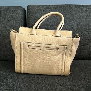 Kate Spade Beige Pebbled Leather Handbag